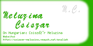 meluzina csiszar business card